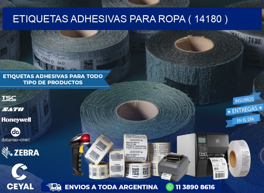 ETIQUETAS ADHESIVAS PARA ROPA ( 14180 )