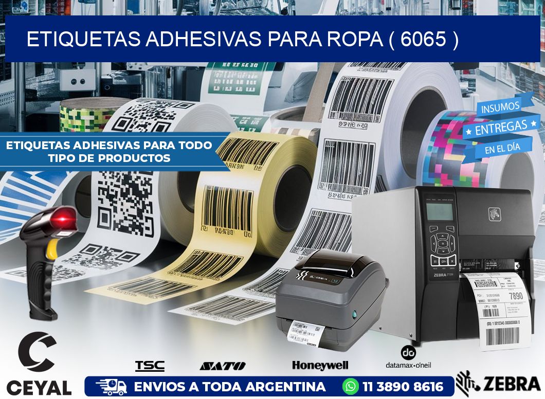 ETIQUETAS ADHESIVAS PARA ROPA ( 6065 )