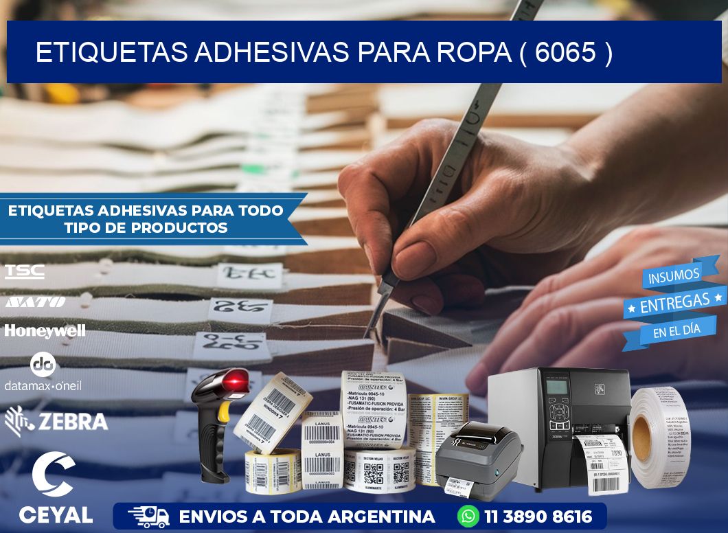 ETIQUETAS ADHESIVAS PARA ROPA ( 6065 )