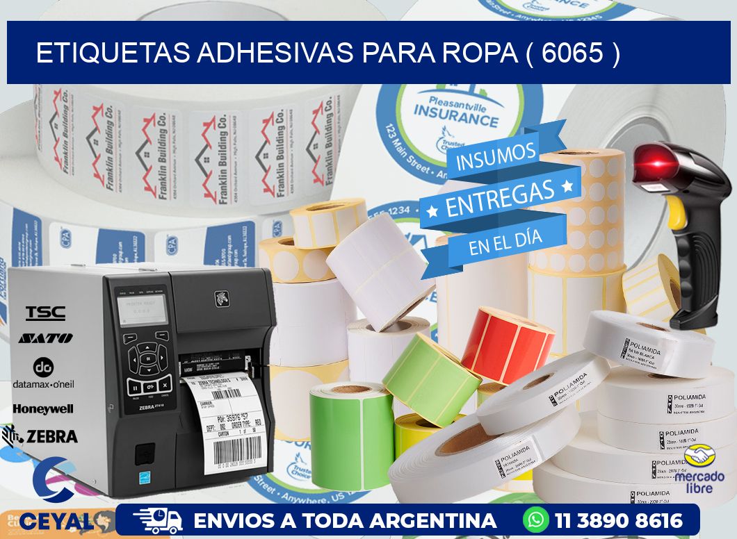 ETIQUETAS ADHESIVAS PARA ROPA ( 6065 )