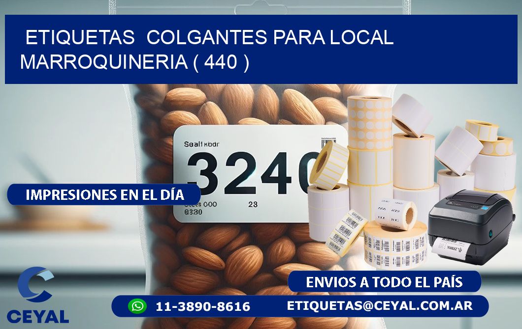 ETIQUETAS COLGANTES PARA LOCAL MARROQUINERIA ( 440 )