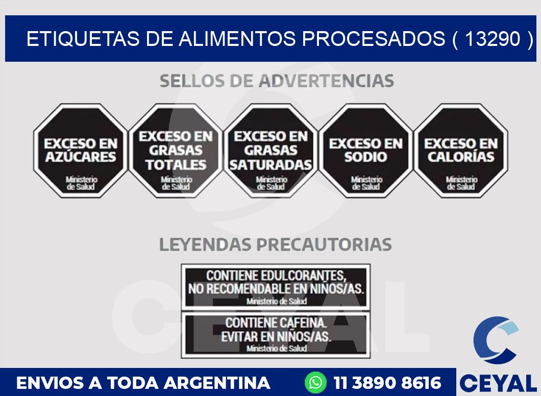 ETIQUETAS DE ALIMENTOS PROCESADOS ( 13290 )