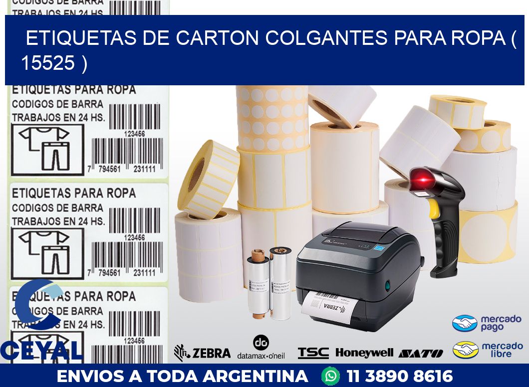 ETIQUETAS DE CARTON COLGANTES PARA ROPA ( 15525 )