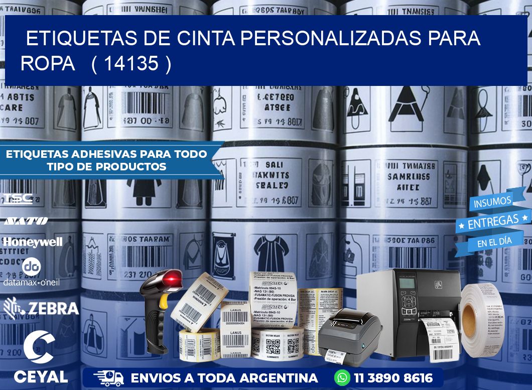 ETIQUETAS DE CINTA PERSONALIZADAS PARA ROPA   ( 14135 )