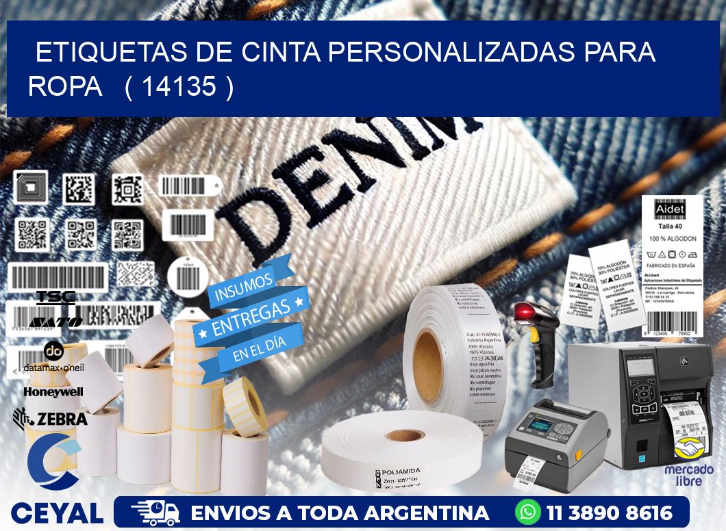 ETIQUETAS DE CINTA PERSONALIZADAS PARA ROPA   ( 14135 )