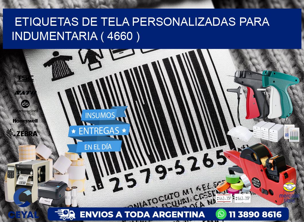ETIQUETAS DE TELA PERSONALIZADAS PARA INDUMENTARIA ( 4660 )