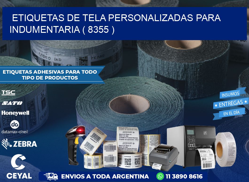 ETIQUETAS DE TELA PERSONALIZADAS PARA INDUMENTARIA ( 8355 )