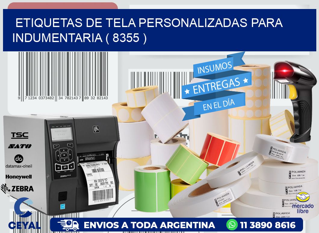 ETIQUETAS DE TELA PERSONALIZADAS PARA INDUMENTARIA ( 8355 )