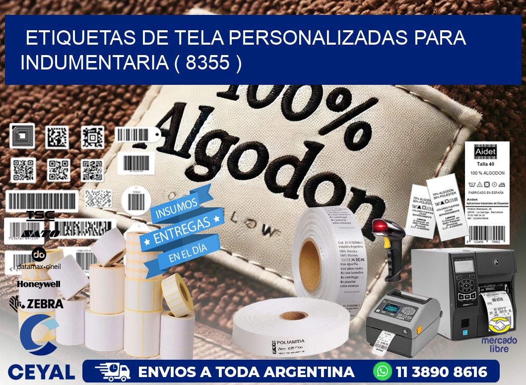 ETIQUETAS DE TELA PERSONALIZADAS PARA INDUMENTARIA ( 8355 )