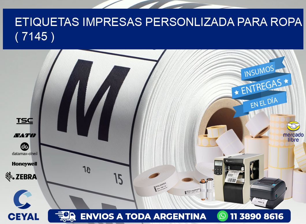 ETIQUETAS IMPRESAS PERSONLIZADA PARA ROPA   ( 7145 )