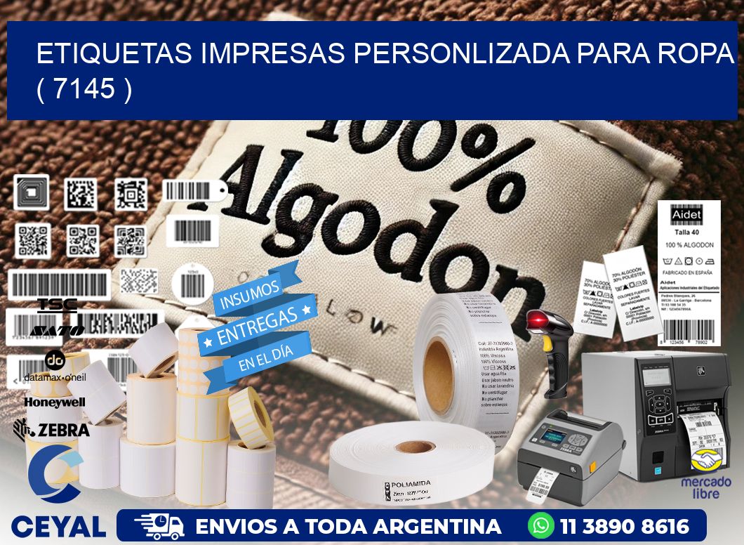 ETIQUETAS IMPRESAS PERSONLIZADA PARA ROPA   ( 7145 )