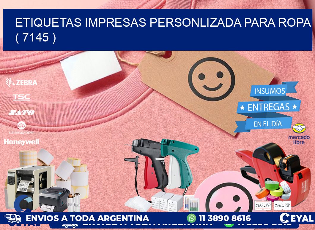ETIQUETAS IMPRESAS PERSONLIZADA PARA ROPA   ( 7145 )