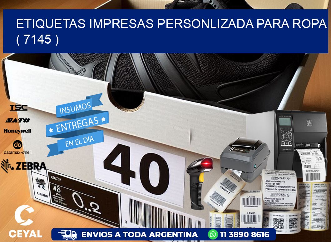 ETIQUETAS IMPRESAS PERSONLIZADA PARA ROPA   ( 7145 )