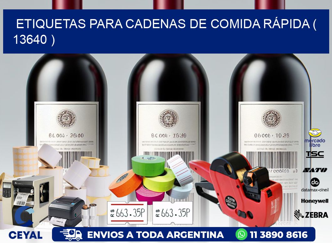 ETIQUETAS PARA CADENAS DE COMIDA RÁPIDA ( 13640 )