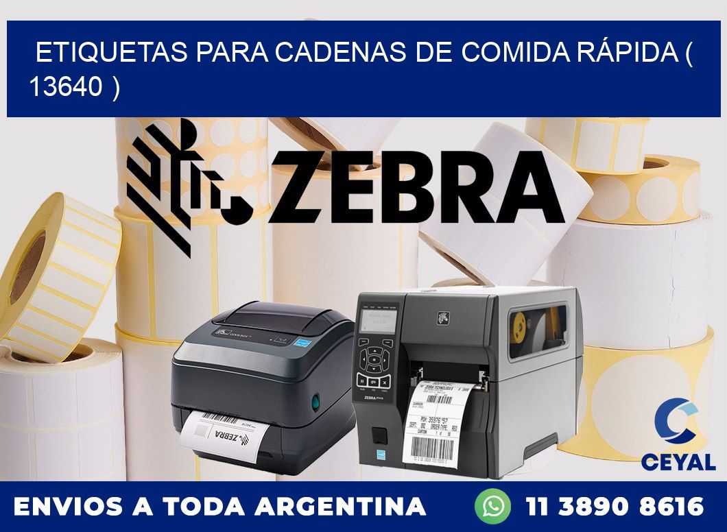 ETIQUETAS PARA CADENAS DE COMIDA RÁPIDA ( 13640 )