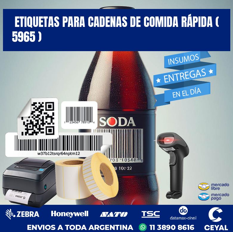 ETIQUETAS PARA CADENAS DE COMIDA RÁPIDA ( 5965 )