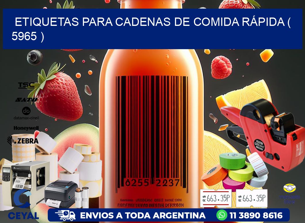 ETIQUETAS PARA CADENAS DE COMIDA RÁPIDA ( 5965 )