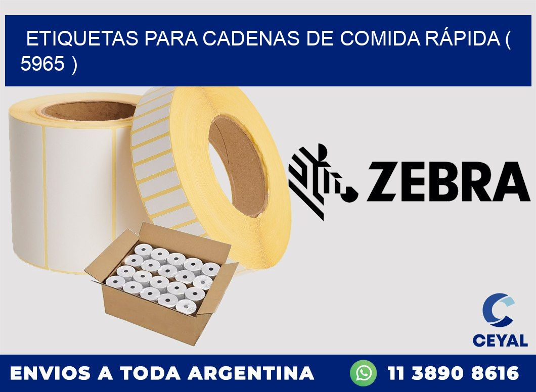 ETIQUETAS PARA CADENAS DE COMIDA RÁPIDA ( 5965 )