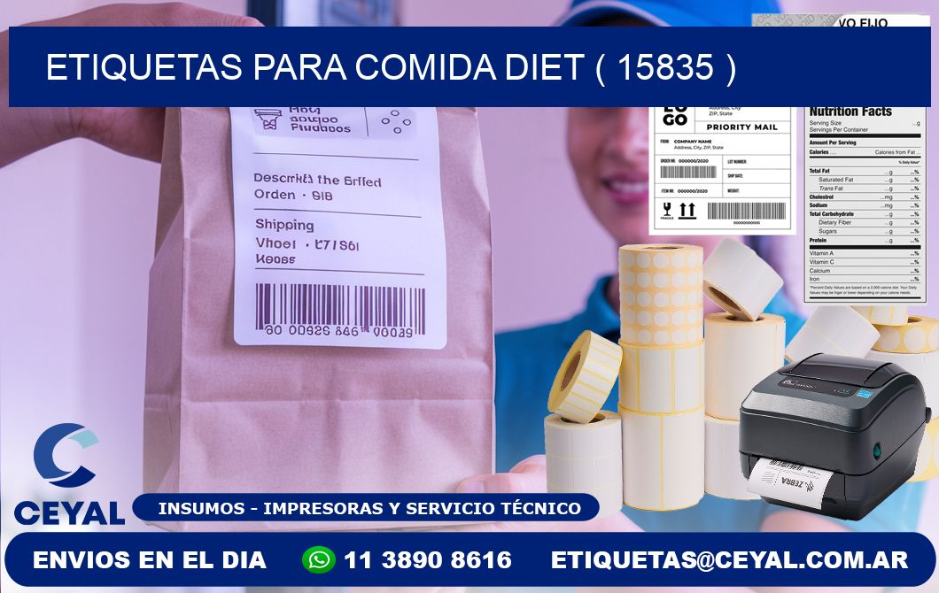 ETIQUETAS PARA COMIDA DIET ( 15835 )