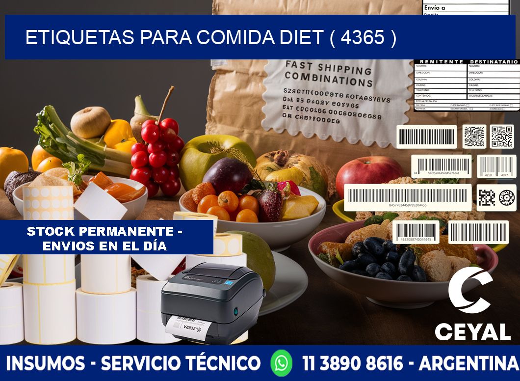 ETIQUETAS PARA COMIDA DIET ( 4365 )