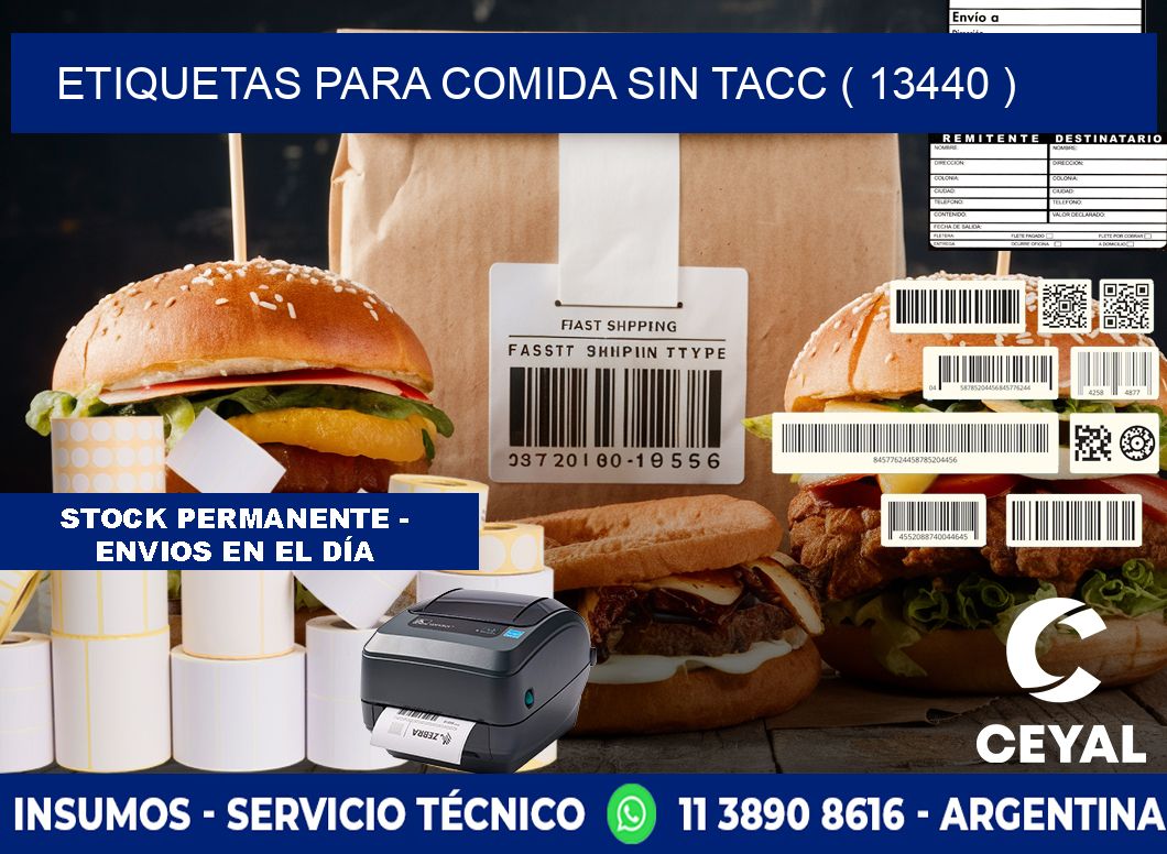 ETIQUETAS PARA COMIDA SIN TACC ( 13440 )