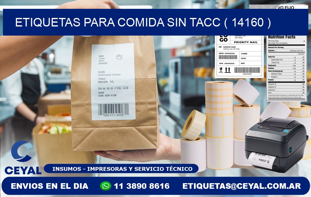 ETIQUETAS PARA COMIDA SIN TACC ( 14160 )