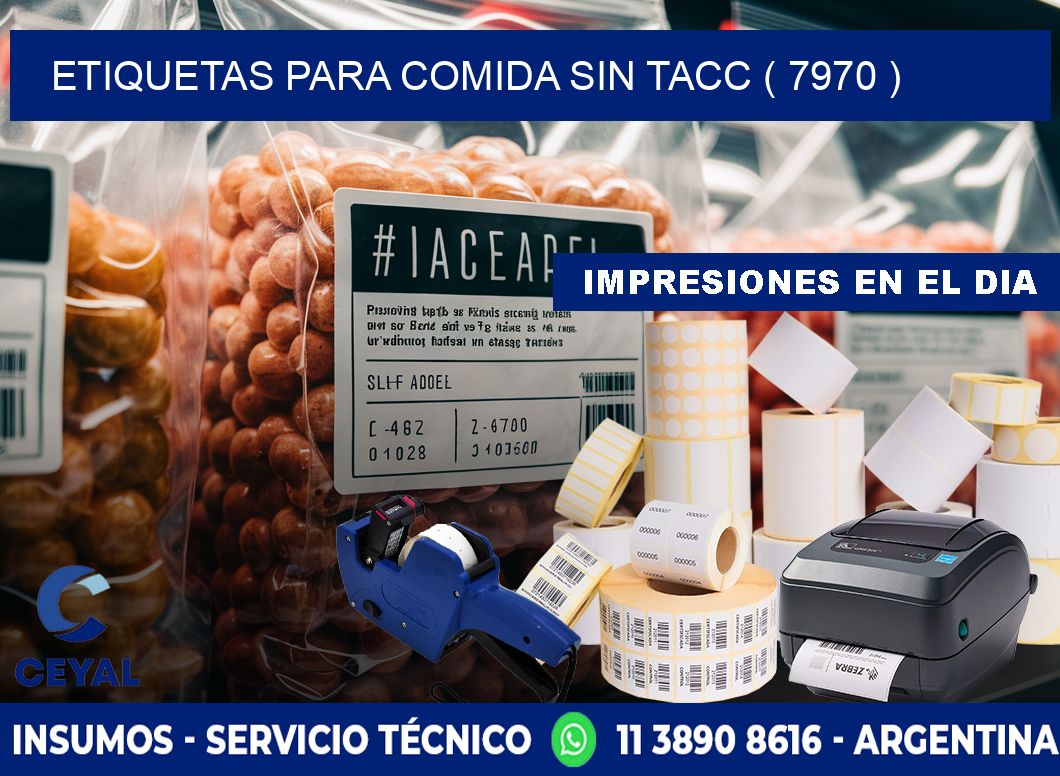 ETIQUETAS PARA COMIDA SIN TACC ( 7970 )