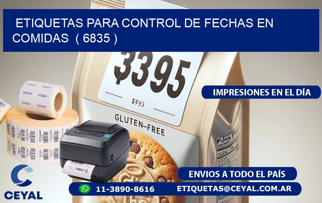 ETIQUETAS PARA CONTROL DE FECHAS EN COMIDAS  ( 6835 )