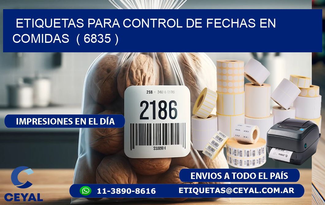 ETIQUETAS PARA CONTROL DE FECHAS EN COMIDAS  ( 6835 )