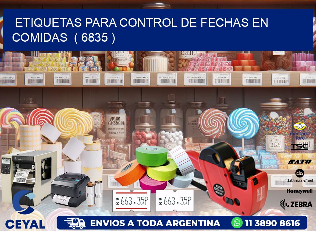 ETIQUETAS PARA CONTROL DE FECHAS EN COMIDAS  ( 6835 )