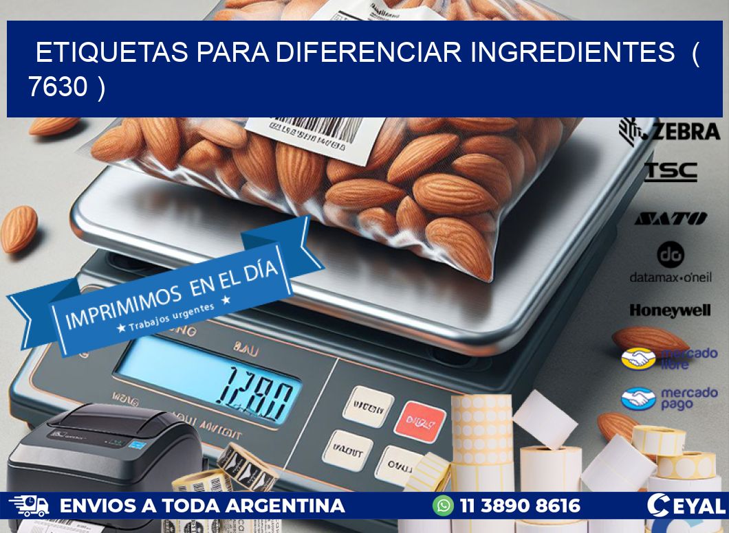 ETIQUETAS PARA DIFERENCIAR INGREDIENTES  ( 7630 )