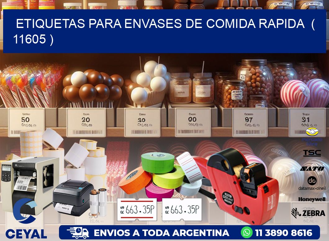 ETIQUETAS PARA ENVASES DE COMIDA RAPIDA ( 11605 )