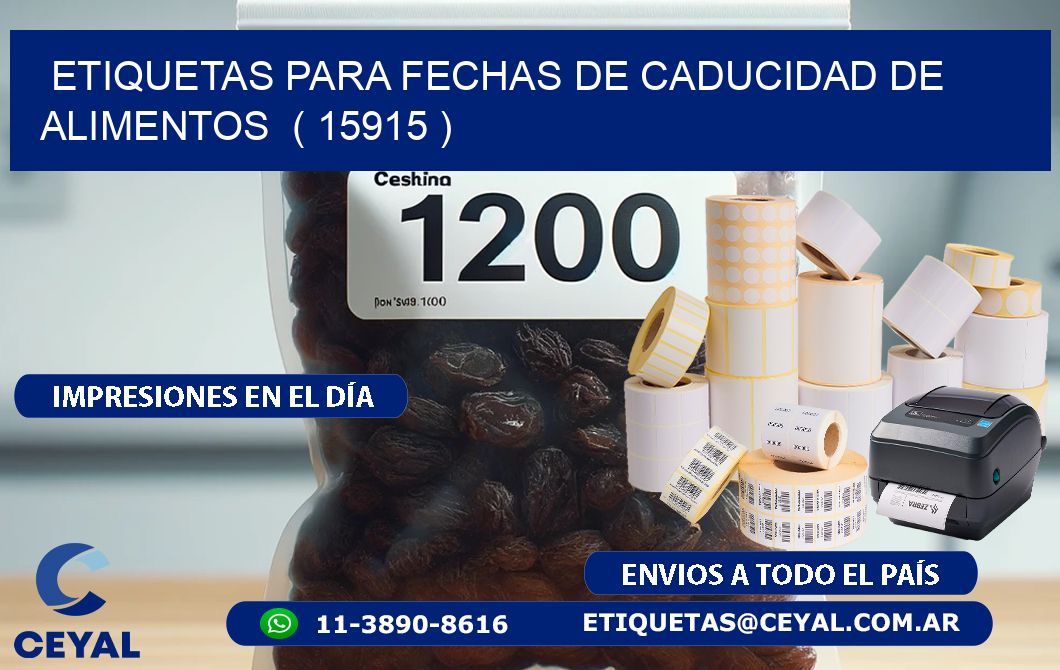 ETIQUETAS PARA FECHAS DE CADUCIDAD DE ALIMENTOS  ( 15915 )