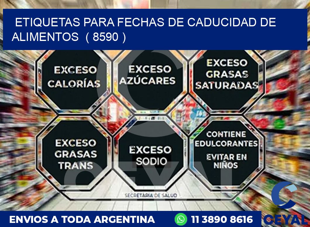 ETIQUETAS PARA FECHAS DE CADUCIDAD DE ALIMENTOS  ( 8590 )