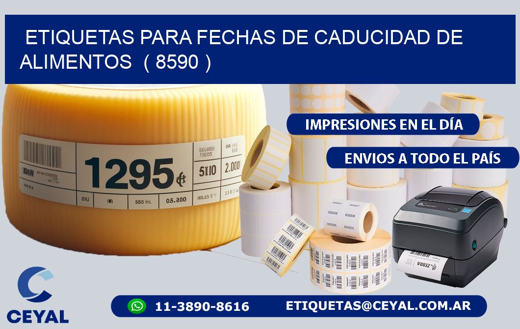 ETIQUETAS PARA FECHAS DE CADUCIDAD DE ALIMENTOS  ( 8590 )