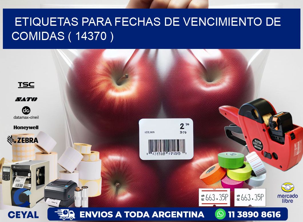 ETIQUETAS PARA FECHAS DE VENCIMIENTO DE COMIDAS ( 14370 )