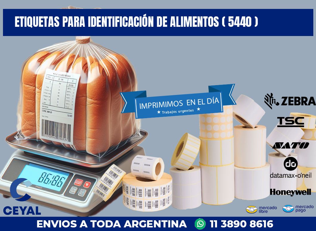 ETIQUETAS PARA IDENTIFICACIÓN DE ALIMENTOS ( 5440 )