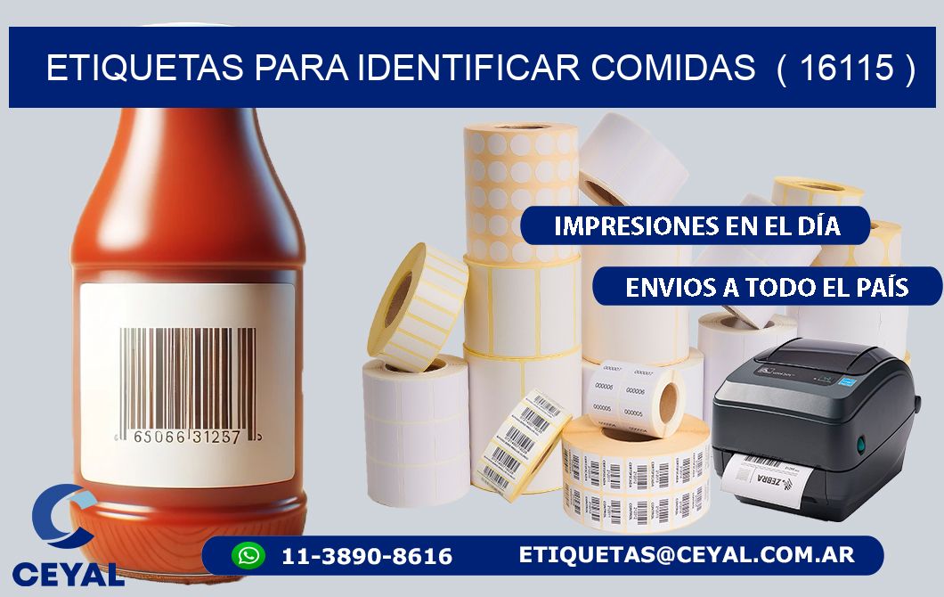 ETIQUETAS PARA IDENTIFICAR COMIDAS  ( 16115 )