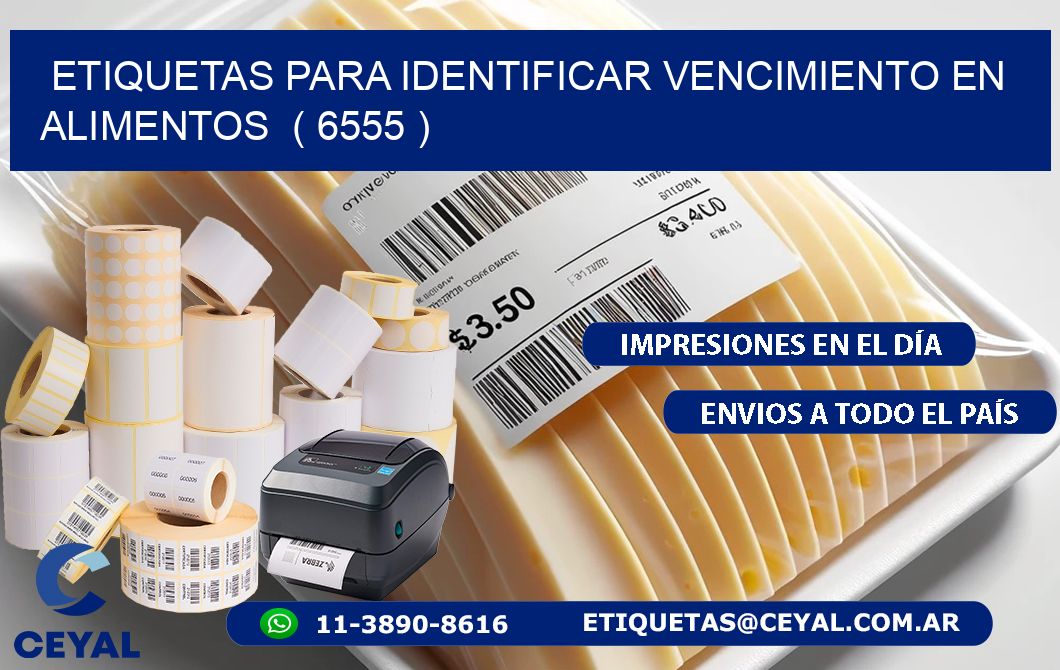 ETIQUETAS PARA IDENTIFICAR VENCIMIENTO EN ALIMENTOS  ( 6555 )