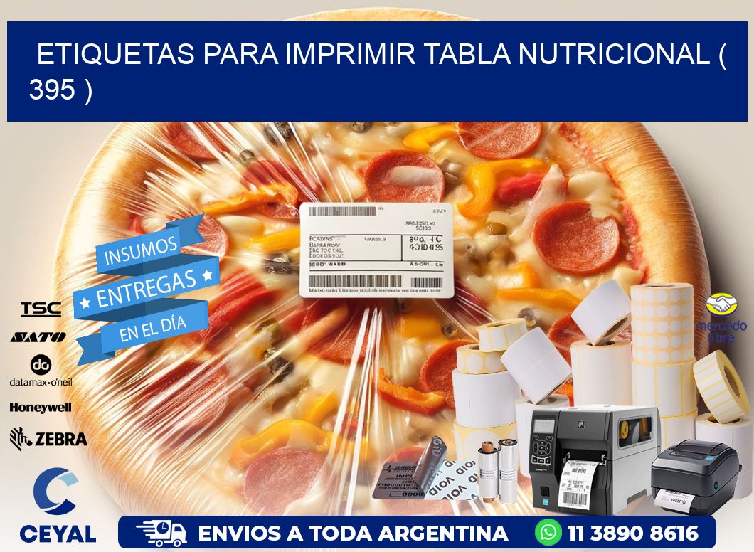 ETIQUETAS PARA IMPRIMIR TABLA NUTRICIONAL ( 395 )