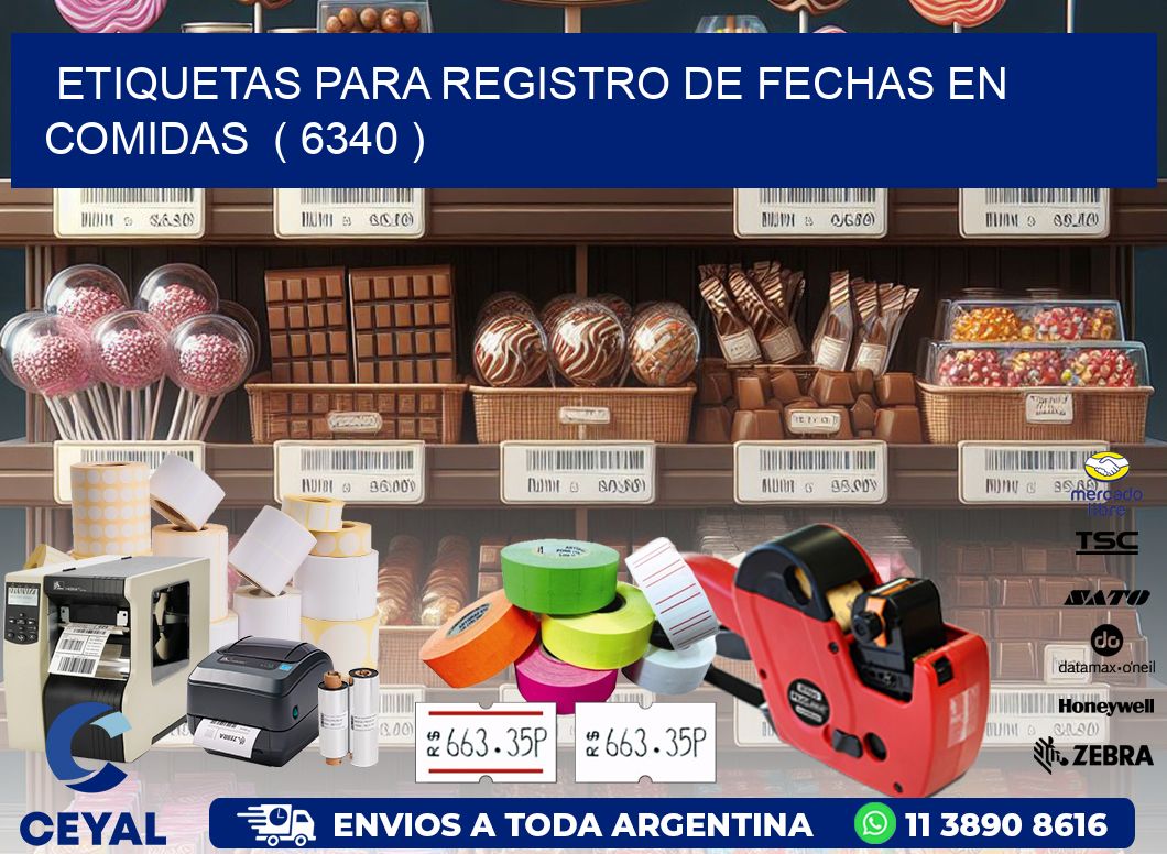 ETIQUETAS PARA REGISTRO DE FECHAS EN COMIDAS  ( 6340 )