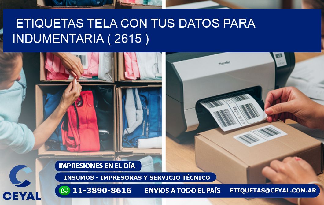 ETIQUETAS TELA CON TUS DATOS PARA INDUMENTARIA ( 2615 )