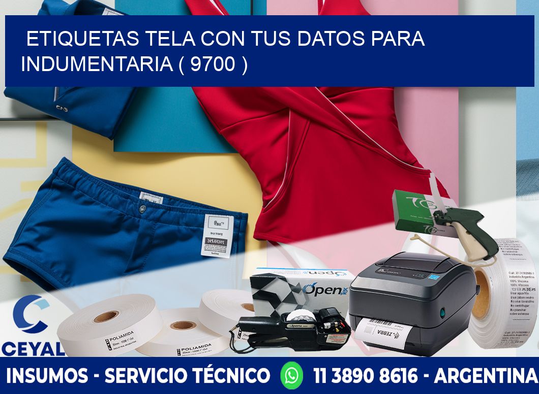 ETIQUETAS TELA CON TUS DATOS PARA INDUMENTARIA ( 9700 )