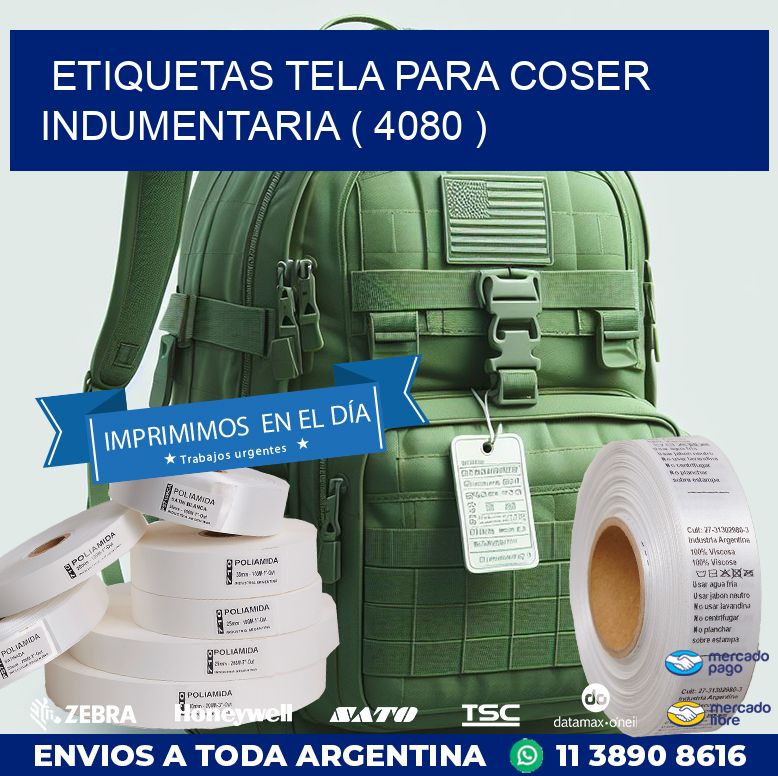 ETIQUETAS TELA PARA COSER INDUMENTARIA ( 4080 )