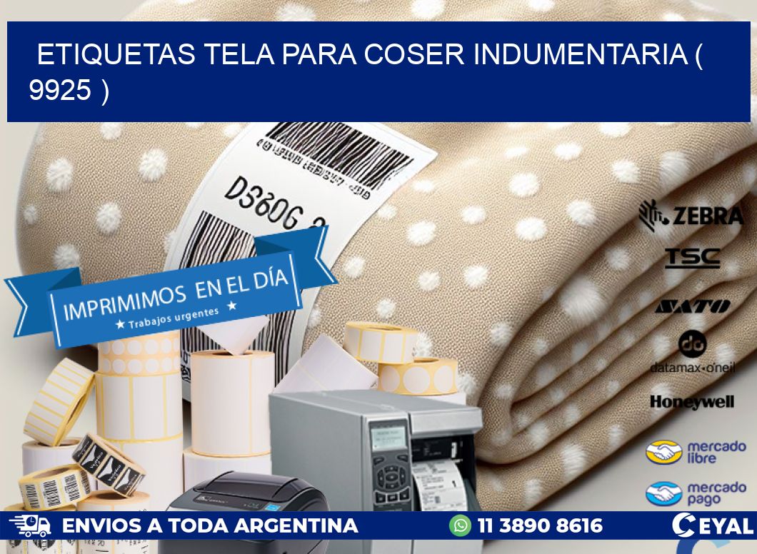ETIQUETAS TELA PARA COSER INDUMENTARIA ( 9925 )