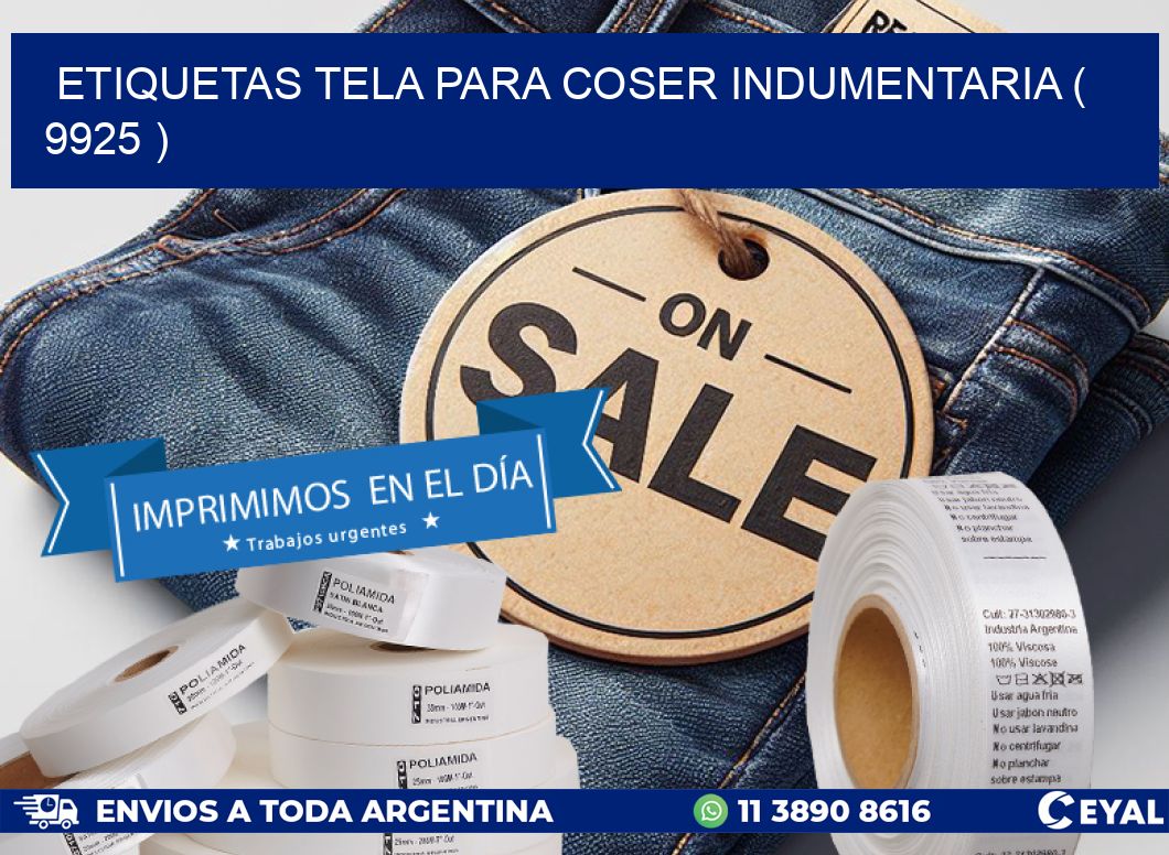 ETIQUETAS TELA PARA COSER INDUMENTARIA ( 9925 )
