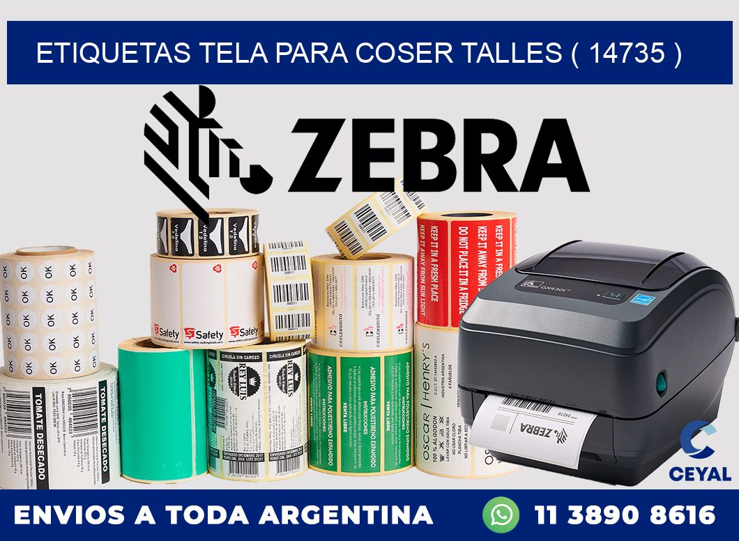 ETIQUETAS TELA PARA COSER TALLES ( 14735 )