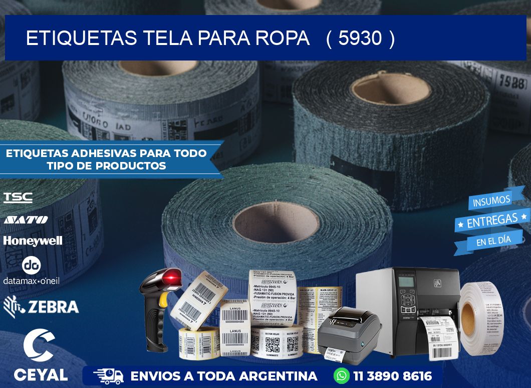 ETIQUETAS TELA PARA ROPA   ( 5930 )