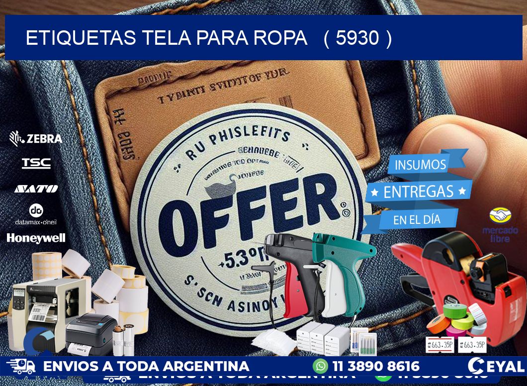 ETIQUETAS TELA PARA ROPA   ( 5930 )