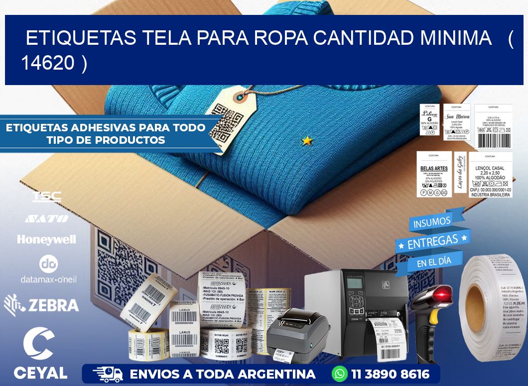 ETIQUETAS TELA PARA ROPA CANTIDAD MINIMA   ( 14620 )